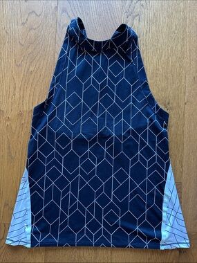 Athleta Black & White Geometric High-Neck Tank
